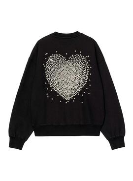 Sudadera Mujer Carhartt WIP Hearts Negro