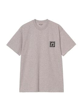 Camiseta Hombre Carhartt WIP Logo Archive Gris