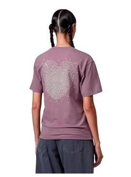 Camiseta Mujer Carhartt WIP Hearts Of Hartts Morada