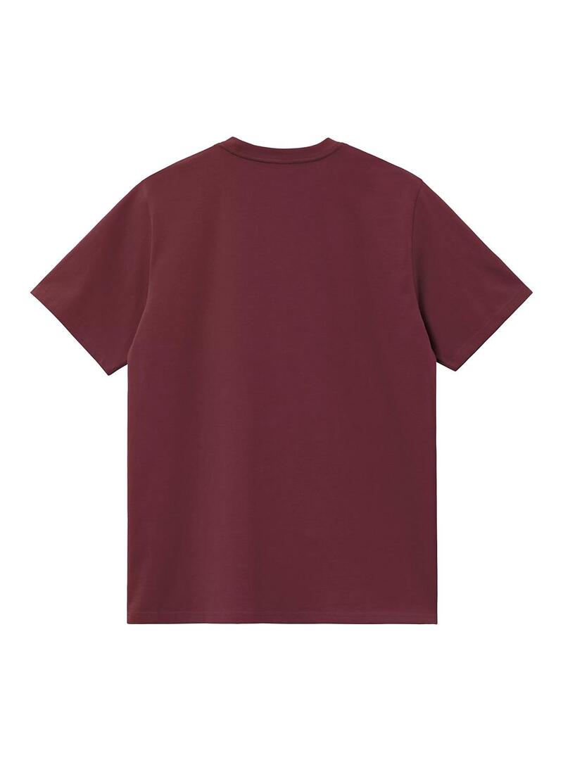 Camiseta Hombre Carhartt WIP American Script Granate