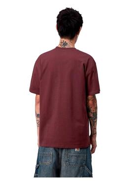 Camiseta Hombre Carhartt WIP American Script Granate