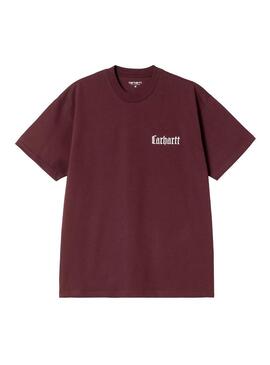 Camiseta Hombre Carhartt WIP Schooling Granate