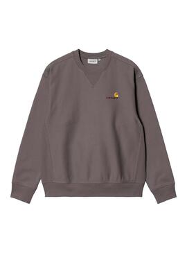 Sudadera Hombre Carhartt WIP American Script Gris