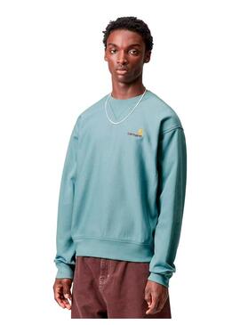 Sudadera Hombre Carhartt WIP American Script Azul