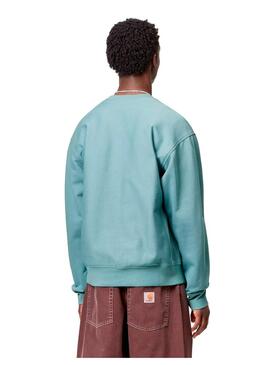 Sudadera Hombre Carhartt WIP American Script Azul