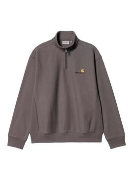 Sudadera Hombre Carhartt WIP Half Zip American Gris