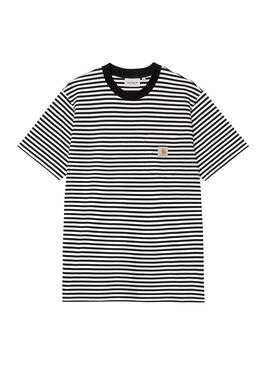 Camiseta Hombre Carhartt WIP Verne Pocket Negra Blanca