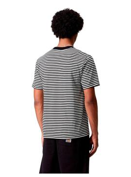 Camiseta Hombre Carhartt WIP Verne Pocket Negra Blanca