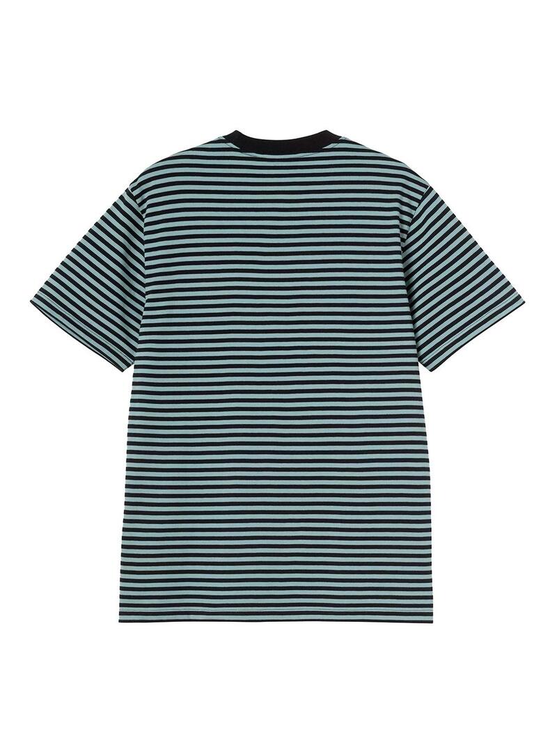 Camiseta Hombre Carhartt WIP Verne Pocket Rayas Verde