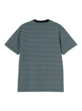 Camiseta Hombre Carhartt WIP Verne Pocket Rayas Verde