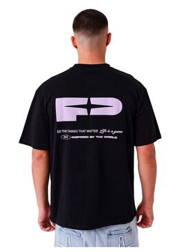Camiseta  Hombre Project X Paris Negro Morado