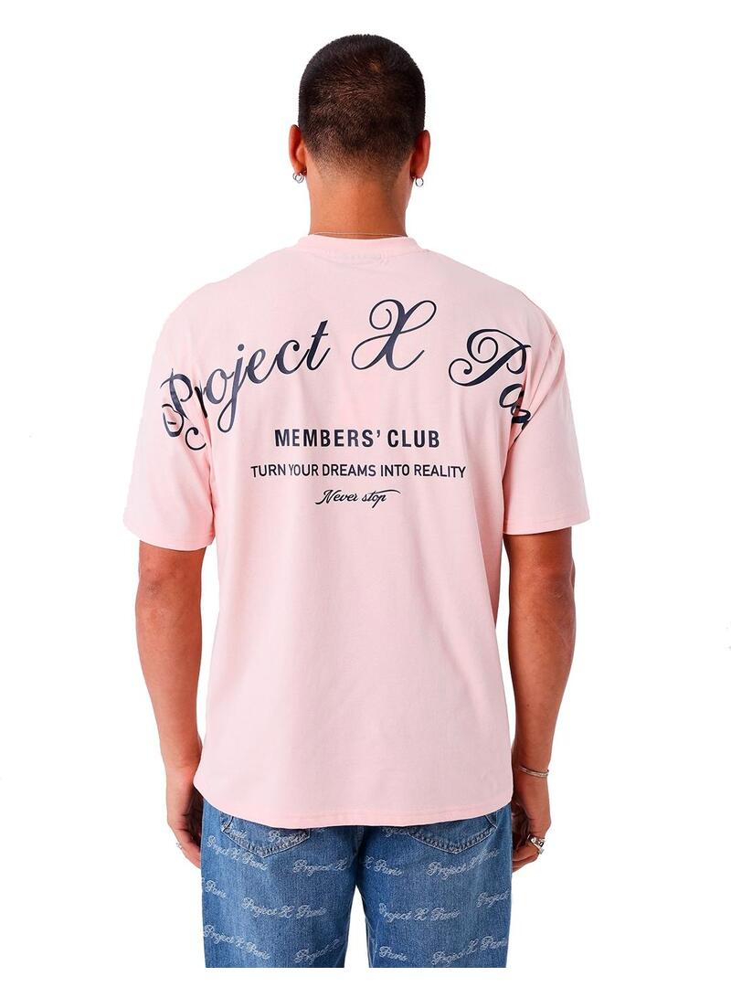 Camiseta Hombre Project X Paris Members´ Club Rosa