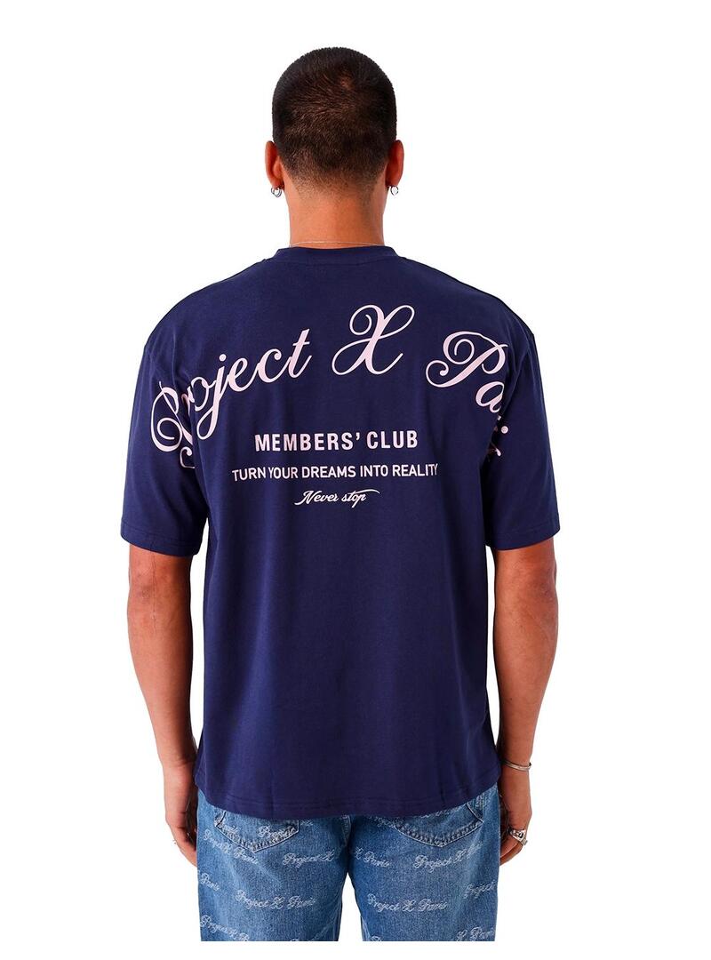 Camiseta Hombre Project X Paris Members´ Club Marino Rosa