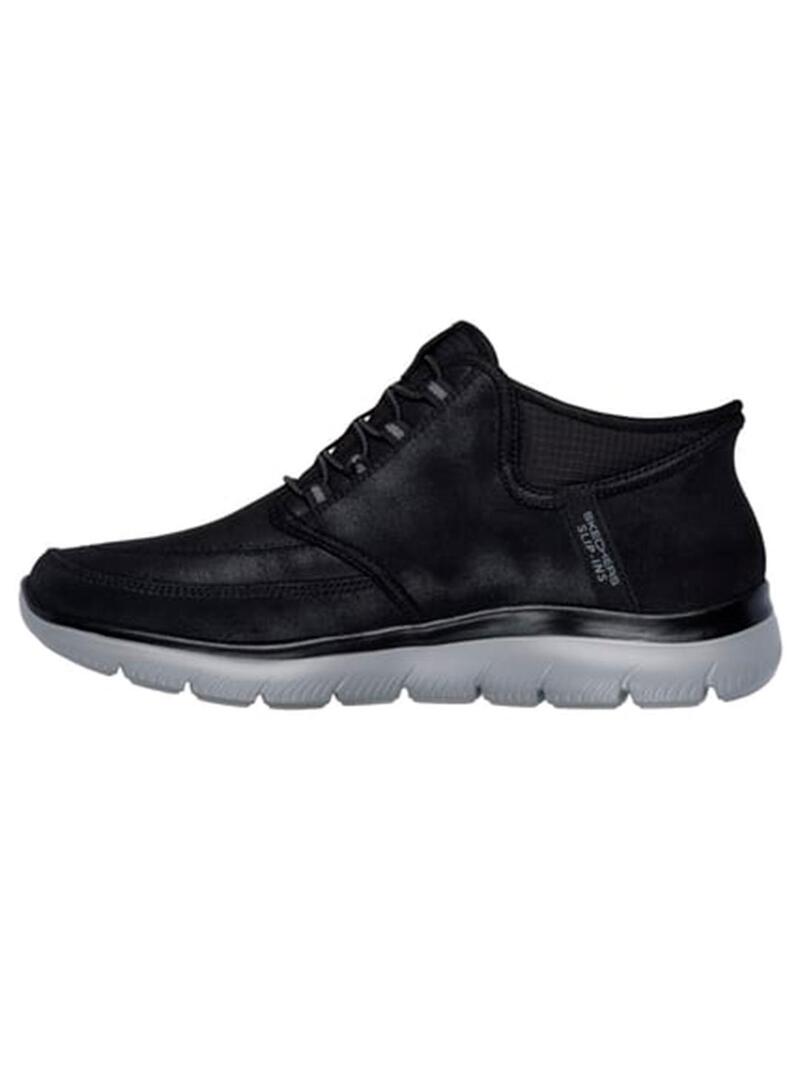 Bota Hombre Skechers Summits Slip-In Gris Oscuro