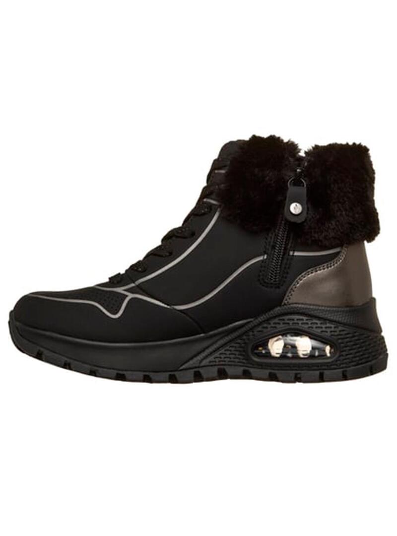 Bota Mujer Skechers Uno Rugged Negro