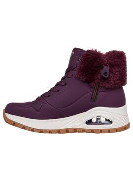 Bota Mujer Skechers Uno Rugged Granate