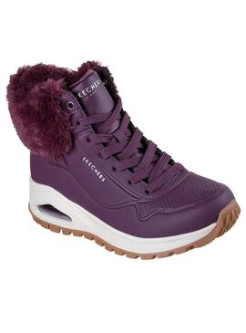 Bota Mujer Skechers Uno Rugged Granate