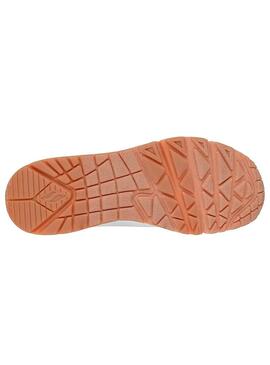 Zapatilla Mujer Skechers Uno Blanca Print