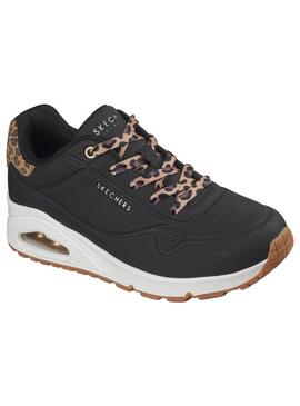 Zapatilla Mujer Skechers One Negra print