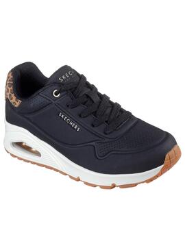 Zapatilla Mujer Skechers One Negra print