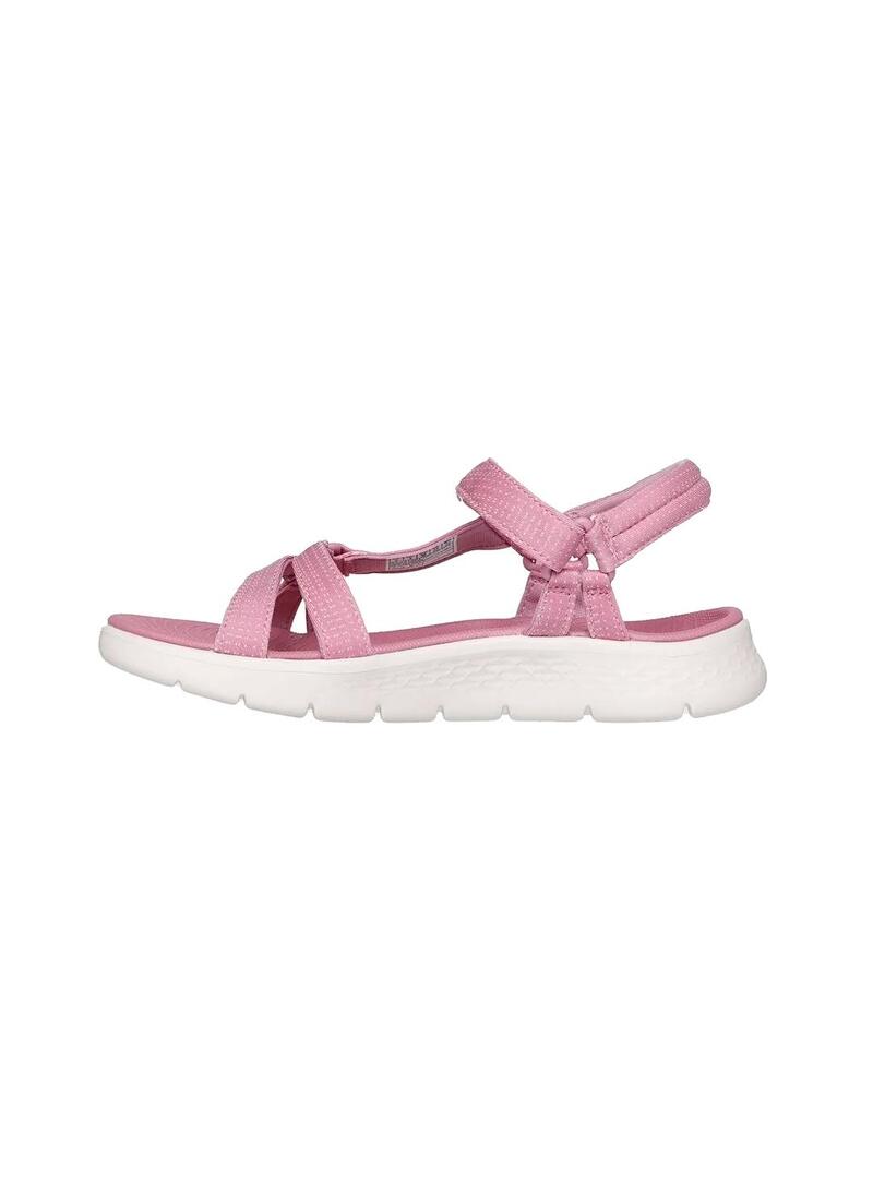 Sandalia Mujer Skechers Go Walk Flex Rosa