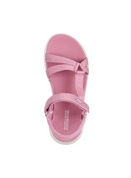 Sandalia Mujer Skechers Go Walk Flex Rosa