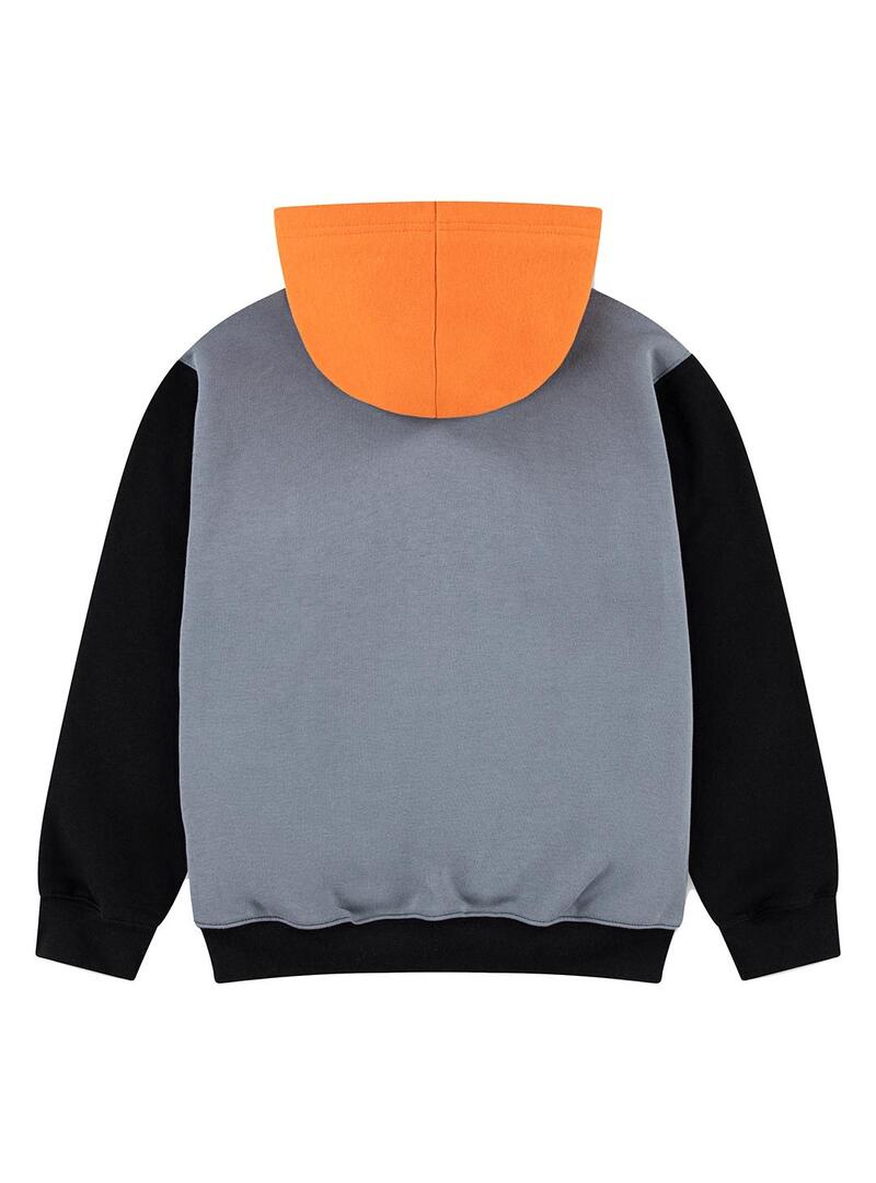 Sudadera Niño/a Jordan Brooklyn Negro Gris Naranja