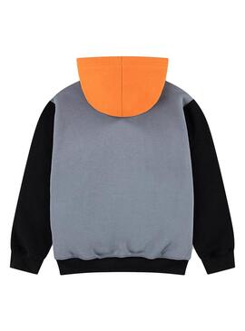 Sudadera Niño/a Jordan Brooklyn Negro Gris Naranja