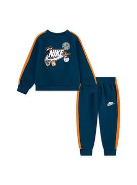 Chandal Niño Nike Fleece Pant Set Azul