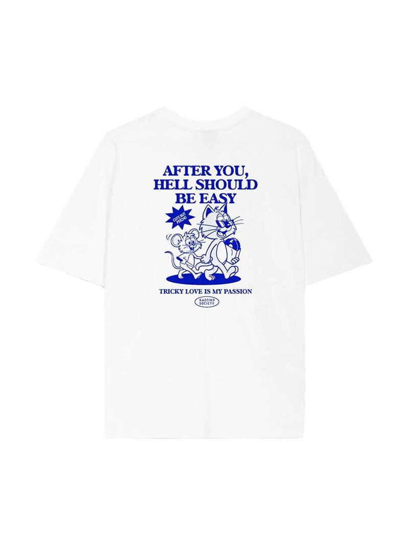 Camiseta Hombre Kaotiko After Blanca Azul