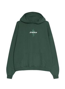 Sudadera Hombre Kaotiko Washed Trance Verde