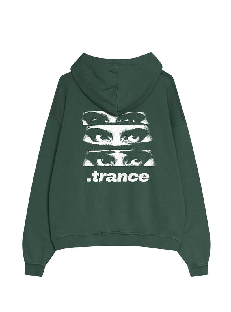 Sudadera Hombre Kaotiko Washed Trance Verde