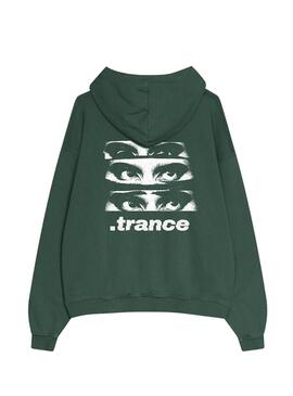 Sudadera Hombre Kaotiko Washed Trance Verde