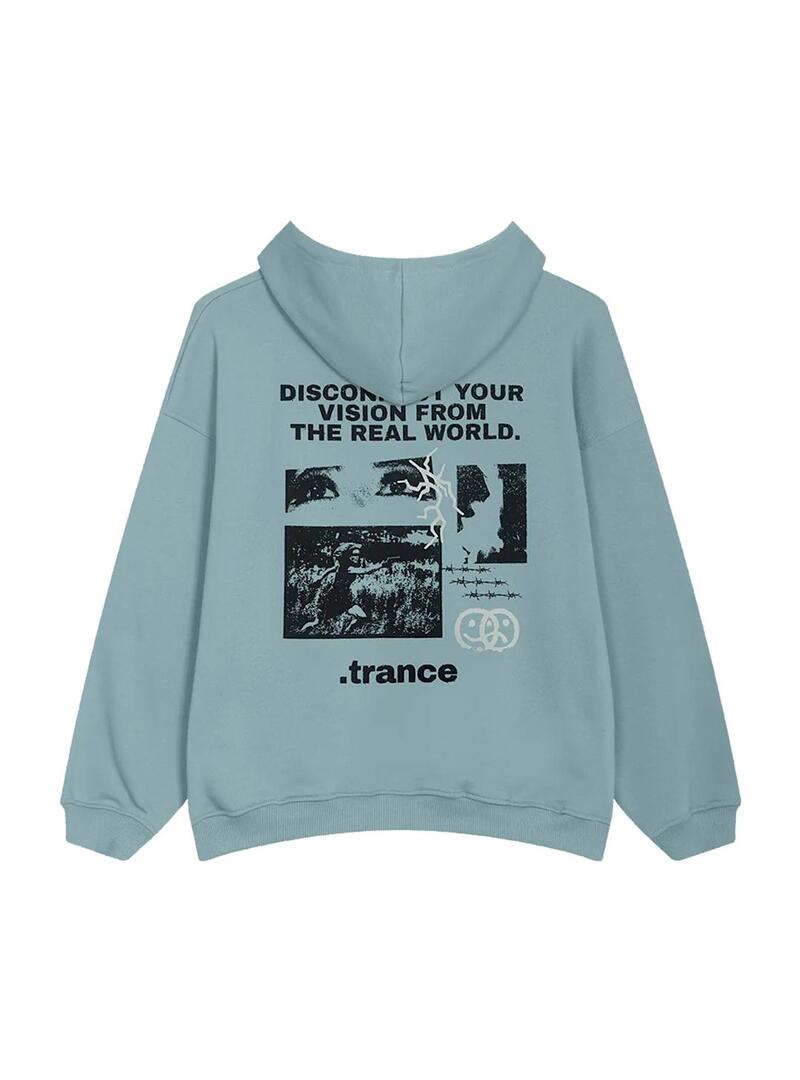 Sudadera Hombre Kaotiko Disconected Azul