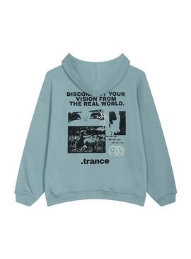 Sudadera Hombre Kaotiko Disconected Azul