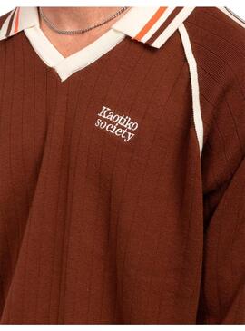 Polo Hombre Kaotiko Retro Marron