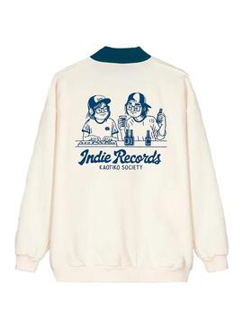 Polo Hombre Kaotiko Nutton Indie Blanco Azul