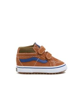 Zapatilla Baby Vans Sk8-Mid Reissue V Marron Azul