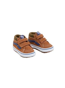 Zapatilla Baby Vans Sk8-Mid Reissue V Marron Azul