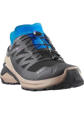 Zapatilla Hombre Salomon Xa Meta GTX Gris Crema Azul