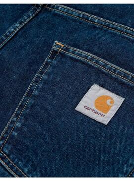 Pantalon Hombre Carhartt WIP Newel Vaquero Oscuro