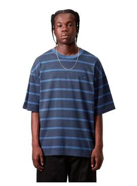 Camiseta Hombre Carhartt WIP Hanson Rayas Azules