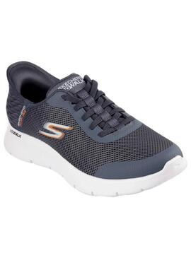 Zapatilla Hombre Skechers Go Walk Flex Gris Oscuro