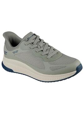 Zapatilla Hombre Skechers Bob Squad Verde