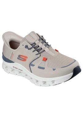 Zapatilla Skechers Hombre Slip-Ins Glide-Step Beig