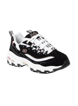 Zapatilla Skechers Mujer D´lites Blanco/Negr