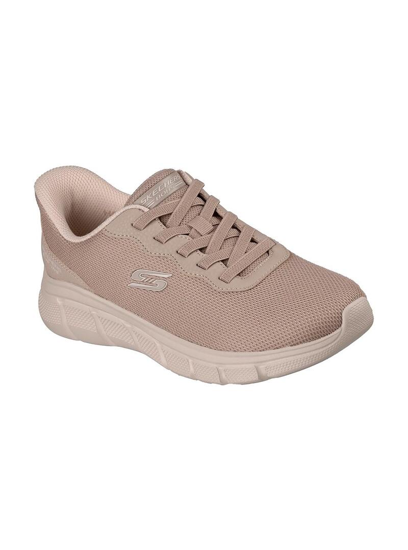 Zapatilla Mujer Skechers Bobs B Slip Beige