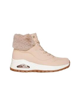 Bota Mujer Skechers Uno Rugged Beige