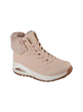 Bota Mujer Skechers Uno Rugged Beige