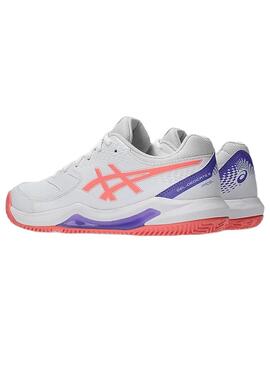 Zapatilla Mujer Asics Gel-Dedicate 8 Padel Blanca Coral